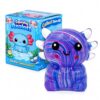 Axolotl Squishy Stress Ball, Soft TPR Slow Rising Squeeze Toy, Cute Axolotl Fidget Toy for Stress Relief, Anxiety Calming Sensory Toy for Kids Adults(Blue Flow Seated Axolotl)