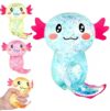 Axolotls Sensory Fidget Toy Sensory Squeeze Toy for Stress Relief, Soft Squeeze Decompression Dough for Adults Classroom Prizes & Party Favors (Blue)