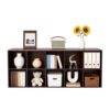 AYAWNGJ 10 Cube Solid Wood Bookshelf Organizer, 11.02 inches Deep, 2-Tier