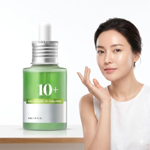 Azelaic Acid 10 Hyaluron Redness Soothing Serum, 1.01 fl oz | Facial Serum for Blemish-Prone & Oily-Prone Skin, Lightweight & Hydrating Blemish Care, Hyaluronic Acid, Korean Skincare