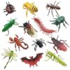 AZIDWERYQ Halloween Bugs 15PCS Realistic Plastic Toys