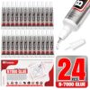 B7000 Bedazzling Glue (24 Pack, 15ml), Clear Rhinestone Jewelry Adhesive