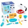 BABESIDE Dentist Play Set, 17-Piece Pet Doctor Kit for Kids Ages 3-5