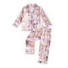 Babieshouse Toddler Girl Halloween Pajamas Set Long Sleeve Shirt Pants Pjs Loungewear (A Ghost Bow-Striped Pink, 3-4 Years)