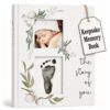 Baby Book Keepsake - Simple Baby Milestone Book for Boy or Girl - Baby Journal & Pregnancy Memory Book - Monthly Milestone Record Baby Books for Baby Shower - Modern Gender Neutral Style Gift for Moms