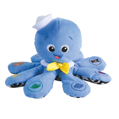 Baby Einstein Octoplush Musical Huggable Stuffed Animal Plush Toy, Learn Colors in 3 Languages, Blue, 11" Age 3 Month and up,