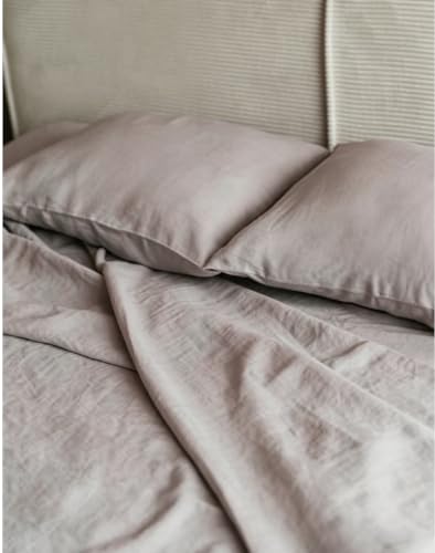 BABYHEY 1000 TC 100% Single‑Ply Long‑Staple Egyptian Cotton Sheets, 4‑Piece Sateen Bedding Set, 18" Ultra Deep Pocket, Silky‑Soft and Anti‑Pilling Bed Sheets, Luxury Hotel Bed Sheets(Pale Pink,King)