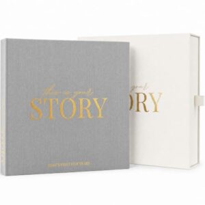 Baby Memory Book from Pregnancy to Age 5, Baby Book Keepsake, Light Grey
