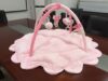 Baby Play Gym Mat, Play Mat Activity Mat with 5 Detachable Toys for Stage-Based Sensory & Motor Skill Development, Easy to Install