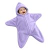 Baby Starfish Onesie Fleece Hooded Wearable Blanket Infant Star Costume Purple, 9-12 Months