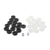 Backgammon Chess Pieces with 2 Dice, Stackable Checkers, 28MM