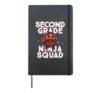 Back To School 2ND GRADE NINJA SQUAD Funny Group Hardcover Journal, Black