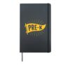Back to School First Day Pre-K Pennant Flag Teacher Spirit Hardcover Journal, Black