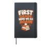 Back To School First Grade Here We Go Again Student Hardcover Journal, Black