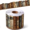 Back to School Sticker Vintage Book Border Roll fit Classroom Decor