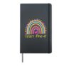 Back To School Team Pre-K Squad Crew Teacher Rainbow Hardcover Journal, Black