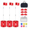 Backyard Golf Game Set, 3 Hole Bundle Travel Set Lawn Golf with Carry Bag