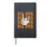 Bad Two Big Bro To The Bone Birthday 2 Years Old Funny Hardcover Journal, Black