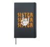 Bad Two Sister To The Bone Birthday 2 Years Old Funny Hardcover Journal, Black