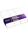 Baemin Clear Acrylic Desk Drawer Organizer, 6 Section, 12 x 12 Inch