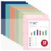 Bafeil Colorful Report Covers with 3 Prongs Fastener, 6 Colors, Letter Size