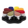BAFOVY 8 Colors Petal Ink Pad, Stamp Ink Pad Scrapbook DIY Painting Accessory, Removable Petal Shape with Slow Drying for Color Mixing on Paper Wood Clay (Printing + Sponge + Plastic 5)