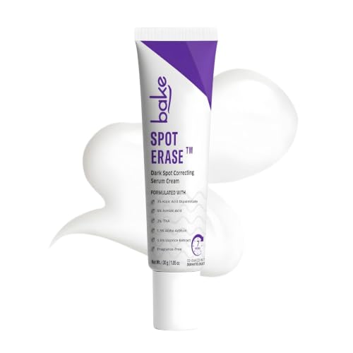BAKE Spot Erase Dark Spot Correcting Serum Cream | 5% Azelaic Acid, 3% Kojic Acid Dipalmitate & 1.5% Alpha Arbutin | Helps Reduce Dark Spots & Pigmentation | All Skin Types | (1.01 fl oz)