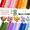 balinging 1200pcs Pipe Cleaners Craft for Flowers,20 Colors Chenille Stems for DIY Flower Making Kit,Pipe Cleaners Projects Creative for DIY Art and Craft,Ideal for Holiday Decoration