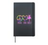 Ballet Dancer Dance Girl Ballerina Tie Dye Peace Love Ballet Hardcover Journal, Black