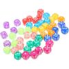 Baluue 100pcs Mm Acrylic Game Dice with Rounded Corners, Six-Sided Color Dice for Board Games and Mahjong Table, Sturdy Scratch-Resistant Design for Classroom and Family