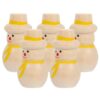 Baluue 5pcs Wooden Snowman Dolls Handmade DIY Craft Adornments
