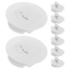 Baluue 8pcs Round Plastic Piggy Bank Plug with Keyed Lock, Reusable Money Saving Box Stopper, 1.6 Inch Stable Coin Bank Hole Plug for Teaching Money Management and Good Habits