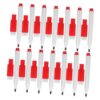 Baluue Dry Erase Whiteboard Markers 50pcs with Eraser Lid Black Fine Tip