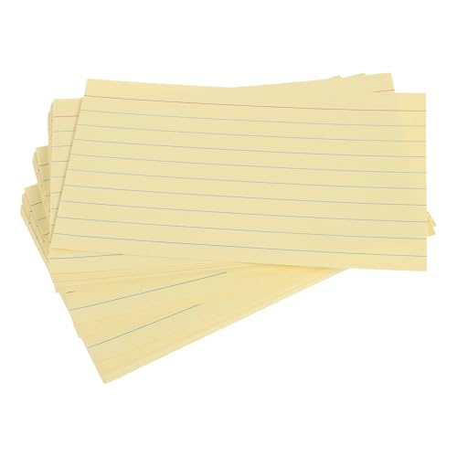 Baluue Ruled Index Cards 3x5 300pcs for Studying and Note Taking Portable Yellow Paper Cards with Ink Bleed Resistance and Convenient Study Features for Students Learning and Organizing