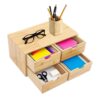 Bamboo 4-Drawer Desk Organizer, Desktop Storage Organizer for Office Home