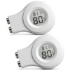 BamiriX 2PCS Magnetic 360° Placement Temperature and Humidity Monitor for Jumping Spider Enclosure Accessories Digital Thermometer Hygrometer for Reptile Tank, Terrarium, Gecko, Bearded Dragon
