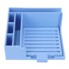 banapoy Sticky Note Stencil and Holder with 5 Style Templates and a 100 Sheet, for Making to Do List, Checklist, Weekly Plan, Reusable 3x3 4x4 Pad Notes Organizer (Blue)