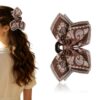 Bandana Hair Bow Clips for Women Thick Long Hair Claw Clip Large Clips