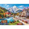 Banff Mountain Town Puzzles for Adults 500 Pieces,Cardboard 20.5" x 15"