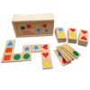 BANGYUA Montessori Pass the Baton Matching Graphic,Cognitive Verbal Skills Development,Shapes