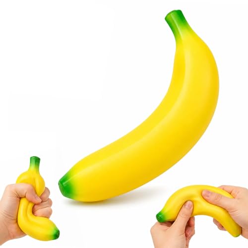 Bannana Squishy Toy,Banana Squishy,Banana Stress Toys,Lightweight Squeeze Toys Stress Relief Toys for Adults Party Favors Birthday Gift