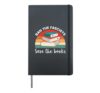 Ban The Fascists Save The Books Funny Book Lover Worm Nerd Hardcover Journal, Black