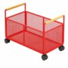 Baoblaze Large Capacity Rolling Storage Basket, Red, Large, with Wheels