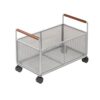 Baoblaze Large Capacity Rolling Storage Basket, Silver, Large, with Wheels