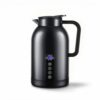Baoblaze Portable Heating Container Electric Travel Kettle Water Boiler Car Mug With Anti Leak Body Stainless Steel Interior Suitable for road trips daily, 1300ML Glossy Black Car Use 12V/24V