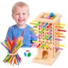 baodou Montessori Board Games 36 Colorful Sticks Dice Game Math Learning Toys Fine Motor Skills Toy for 3 4 5 6 Year Olds