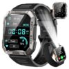 Baolubao Smart Watch for Men Android iPhone, Bluetooth Call, Outdoor Sports Smartwatch, 100 Days Battery/Compass/Flashlight, 2.01‑Inch HD Touch Screen Fitness Tracker, IP68 Waterproof