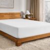 Bare Home Flannel Fitted Bottom Sheet 100% Cotton (Twin, White)