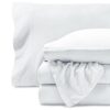 Bare Home Super Soft Fleece Sheet Set - Twin Size - Extra Plush Polar Fleece, No-Pilling Bed Sheets - All Season Cozy Warmth (Twin, White)