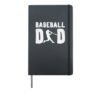 Baseball Dad Cool Fathers Day Coach Player Daddy Papa Men Hardcover Journal, Black